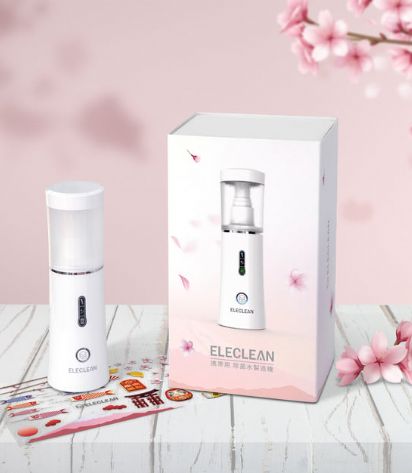 隨身型e立淨抗菌液製造機sky blue/flower pink - 潭耀科技